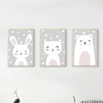 Set x 3 - Animalitos grises (varios tamaños)